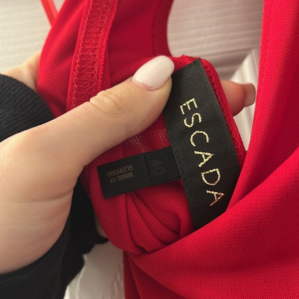 Escada Red Long Dress - Picture 5 of 7